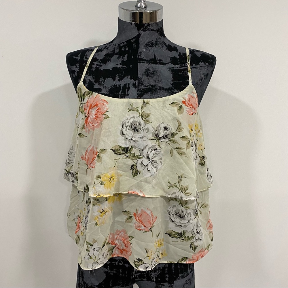 Primark Atmosphere Spaghetti Strap Floral Layered Tank